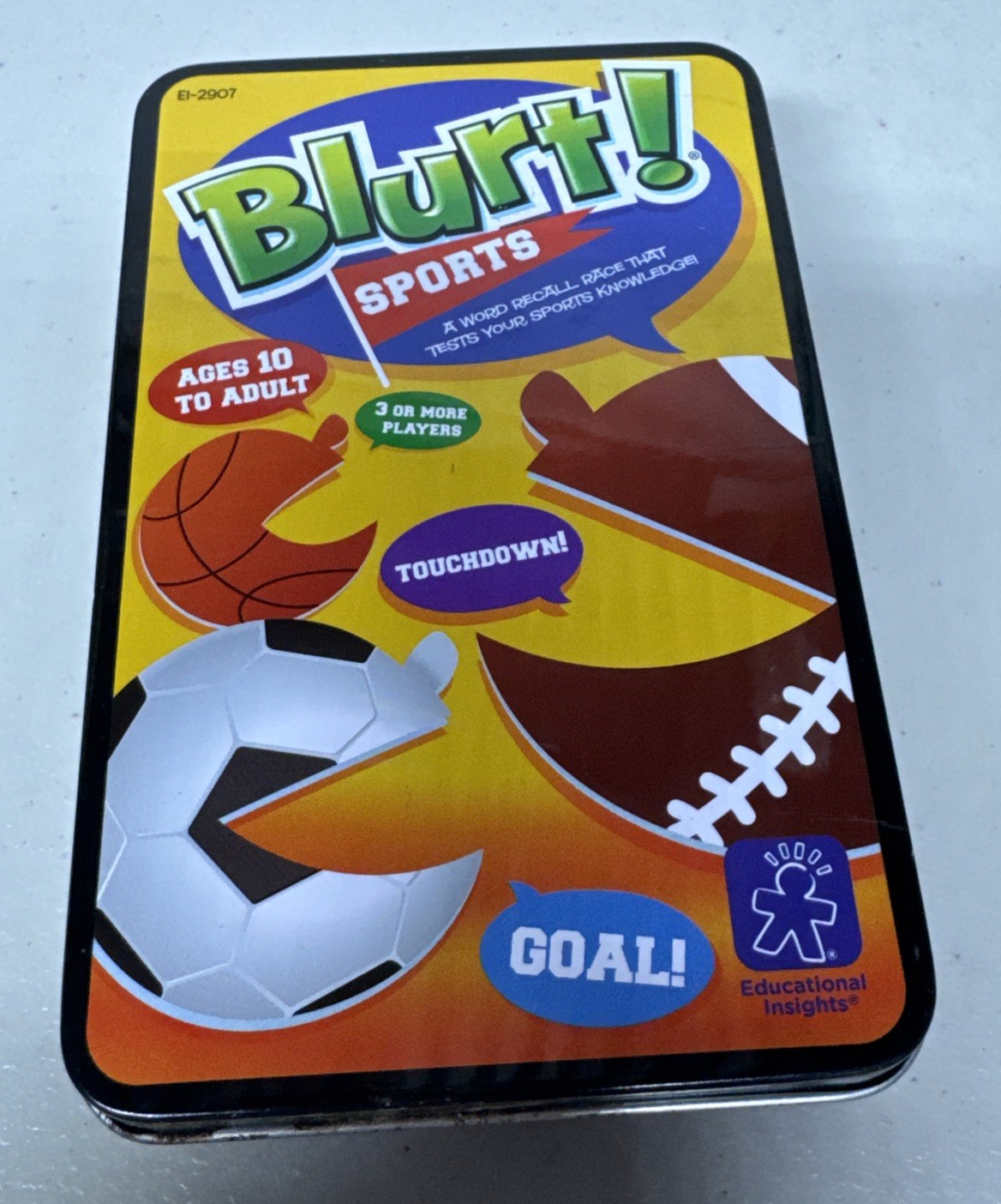 Educational Insights “Blurt! Sports” Game in Tin – Test Your Knowledge