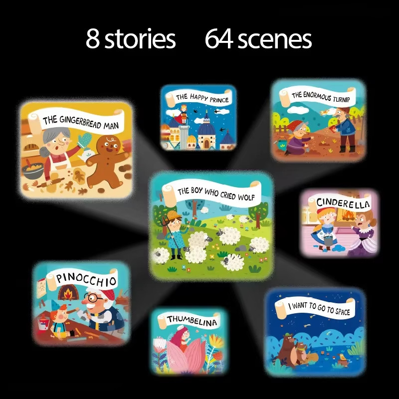 Child’s Story Projector & Night Light, Early Learning Lamp, Hi Toy