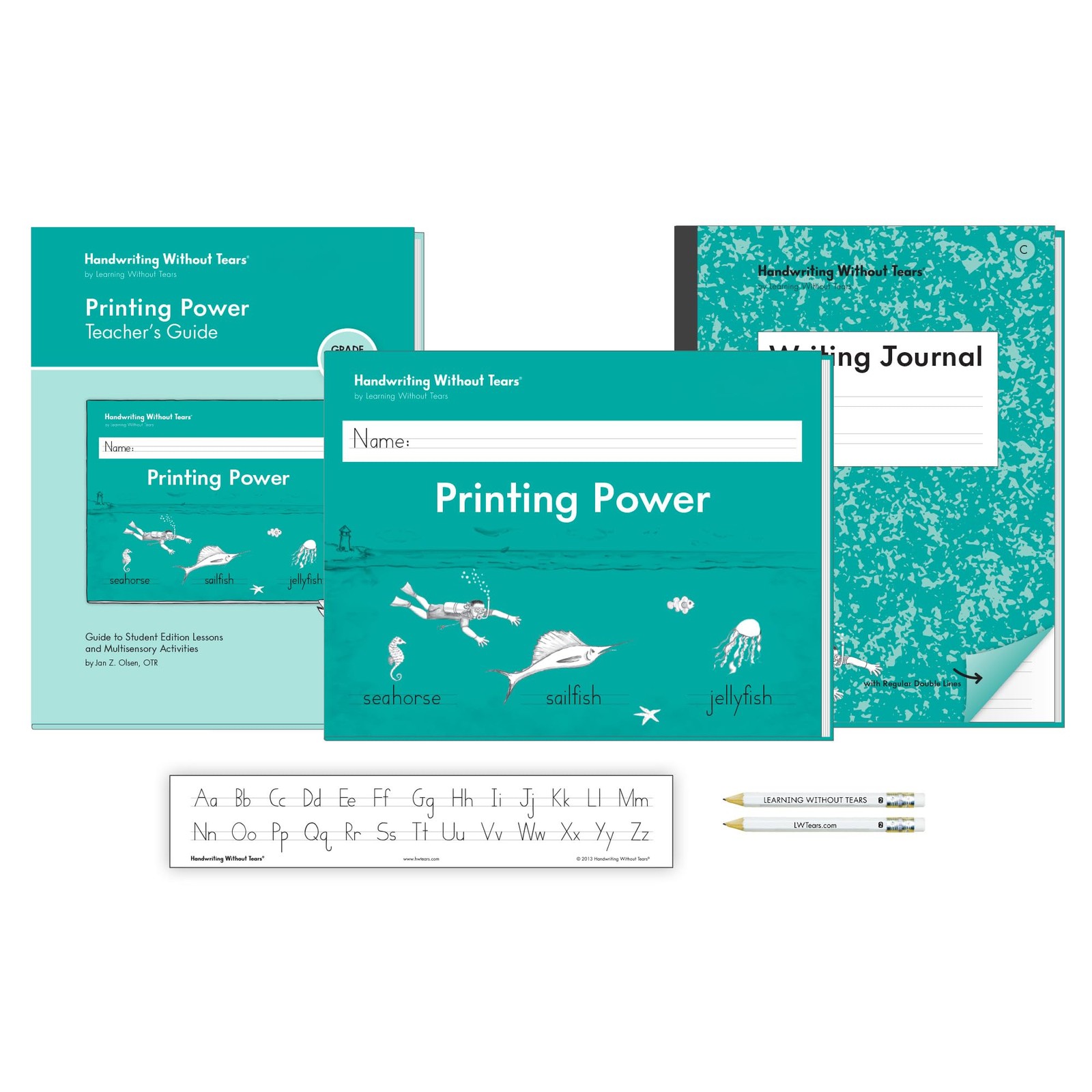 Handwriting Without Tears 2nd Grade Printing Bundle Workbook Teacher Guide Penci