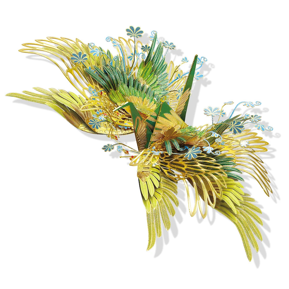 3D Metal Puzzle-One Thousand Origami Cranes Guard Amulet Model Building Kits