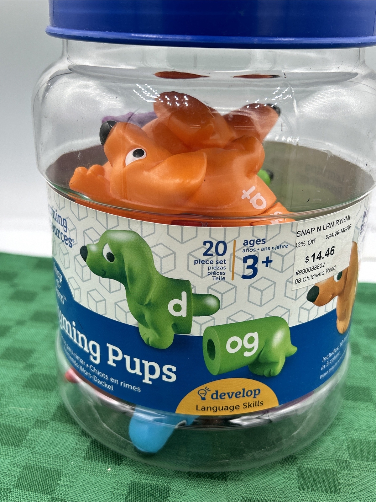 Rhyming Pups Learning Resources Snap-N-Learn Toy 20 Pcs