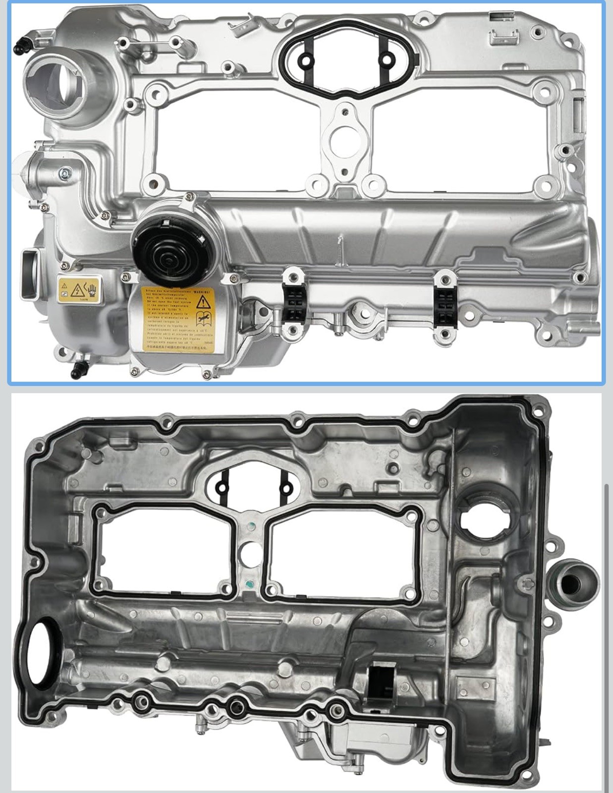 Aluminum N20 Engine Valve Cover Kit with Gasket, Bolts & Oil Filler Cap BMW