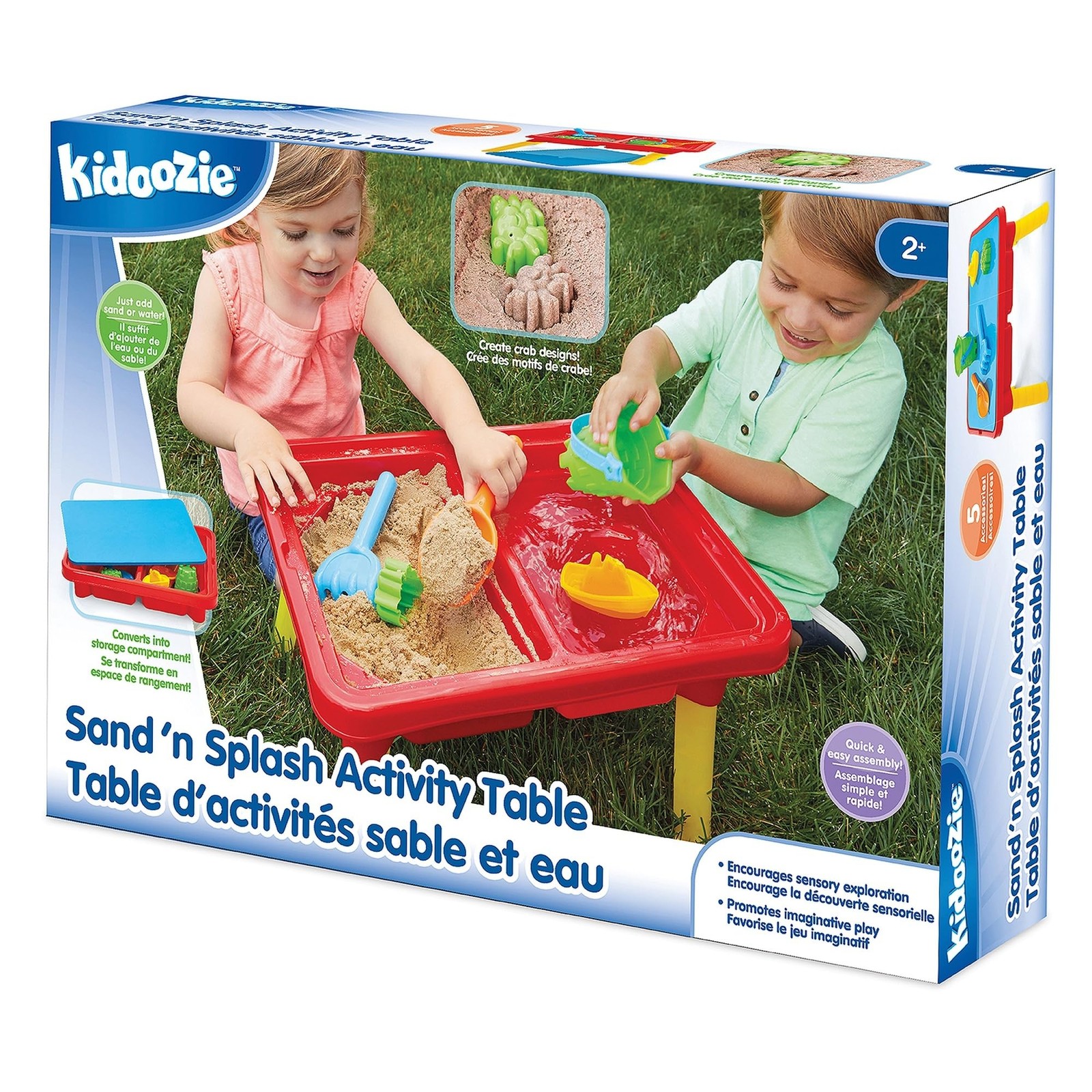 Toddler Sensory Kids 17 x 12.5 x 11 inches, Sand ‘N Splash Activity Table
