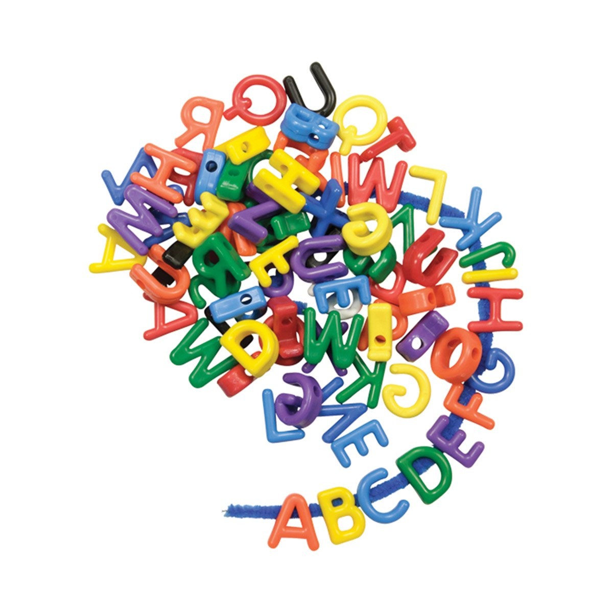 Roylco Manuscript Lacing Letter Beads – 288 Pieces