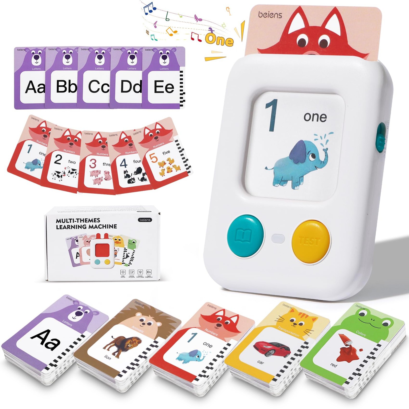 Premium Talking Flash Cards for Toddlers 2-6 Years | Eco Friendly Child-Safe …