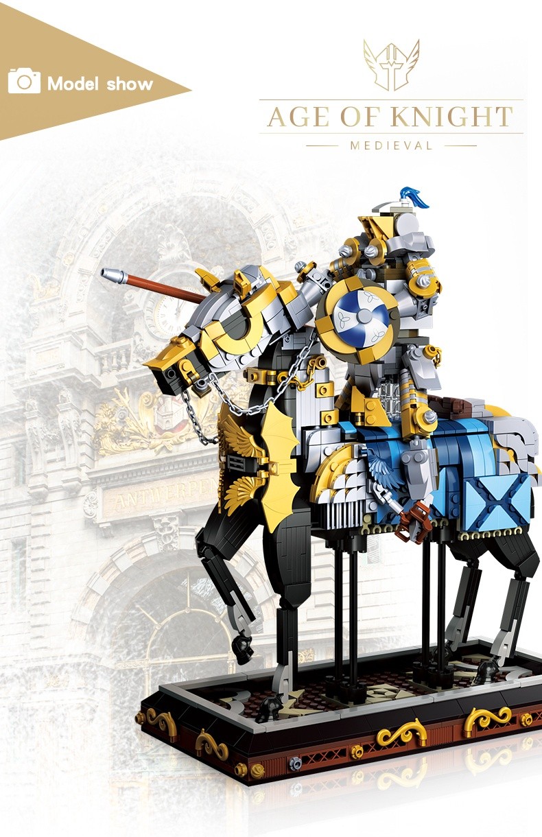 Medieval Knight Model Building Block Set
