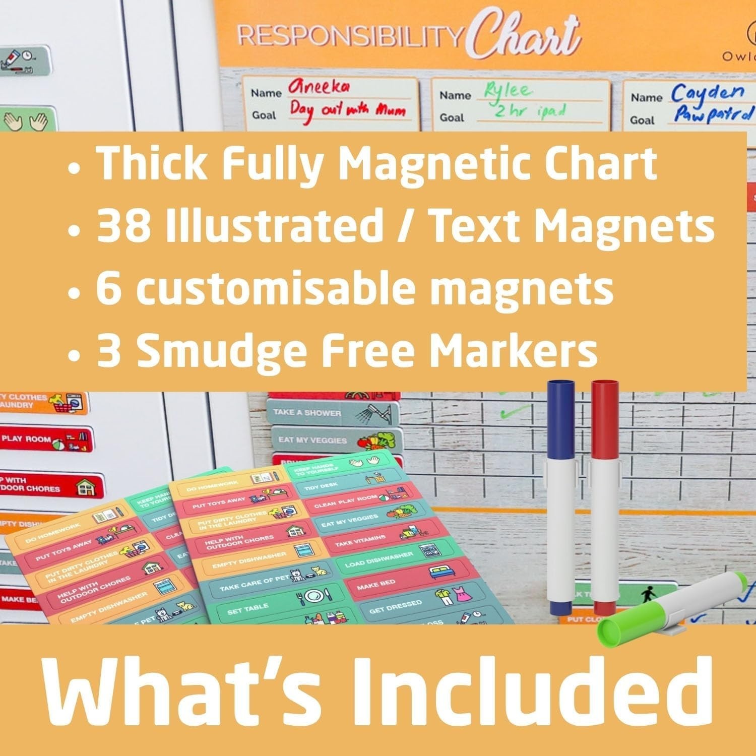 Multicolored Magnetic Chore Board for Kids – Inspiring Responsibility & Growth
