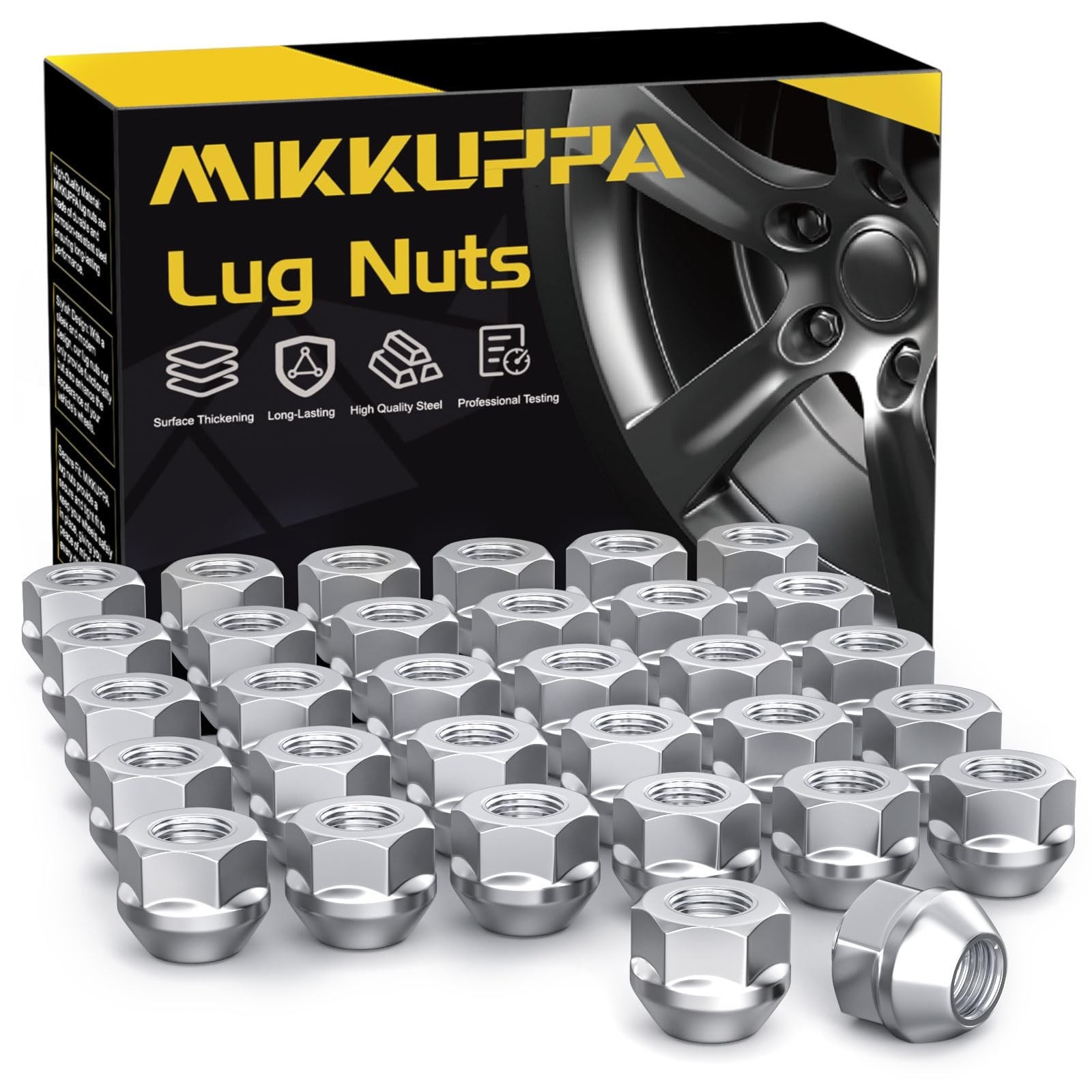MIKKUPPA M14x1.5 Open End Lug Nuts – Replacement for Chevy Silverado GMC Sier…