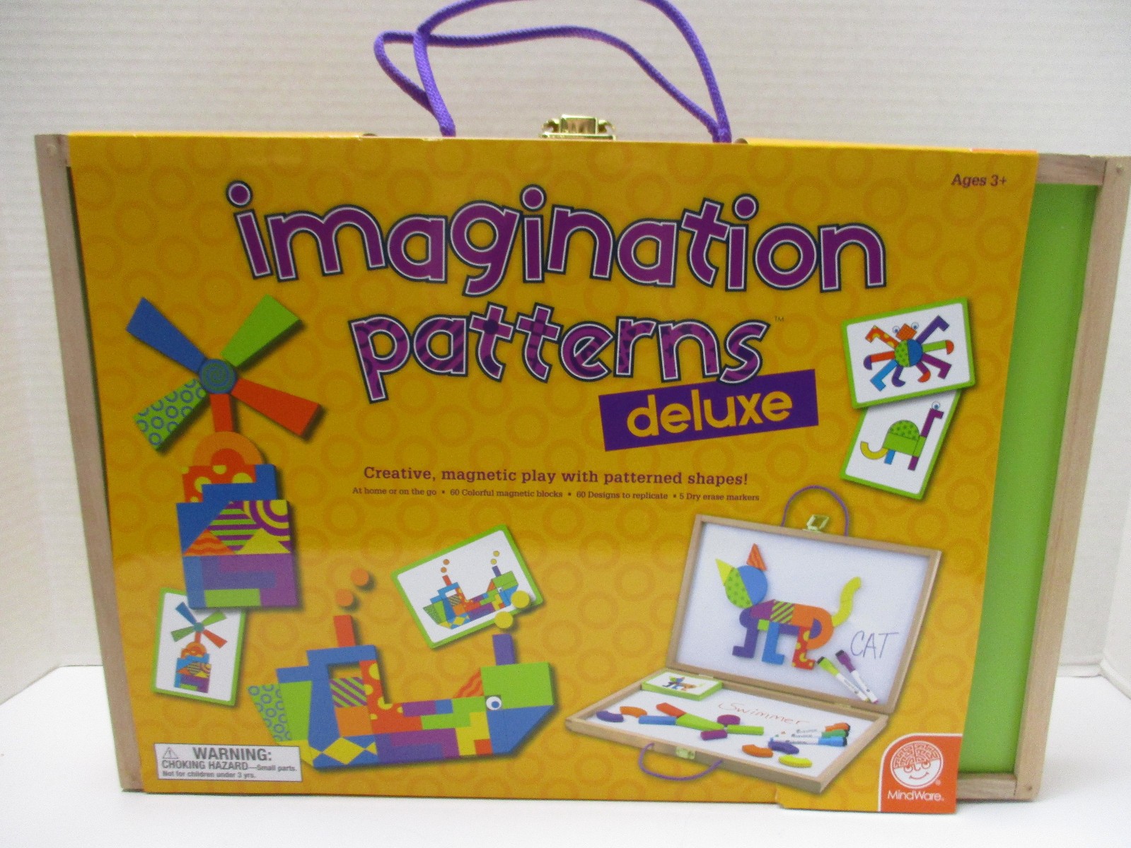 Mindware Imagination Patterns Deluxe 3+ Magnetic Play w/ Patterned Shapes NEW