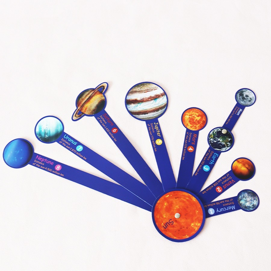 Solar System Planets Flash Cards STEM Space Science Homeschool Learning Set