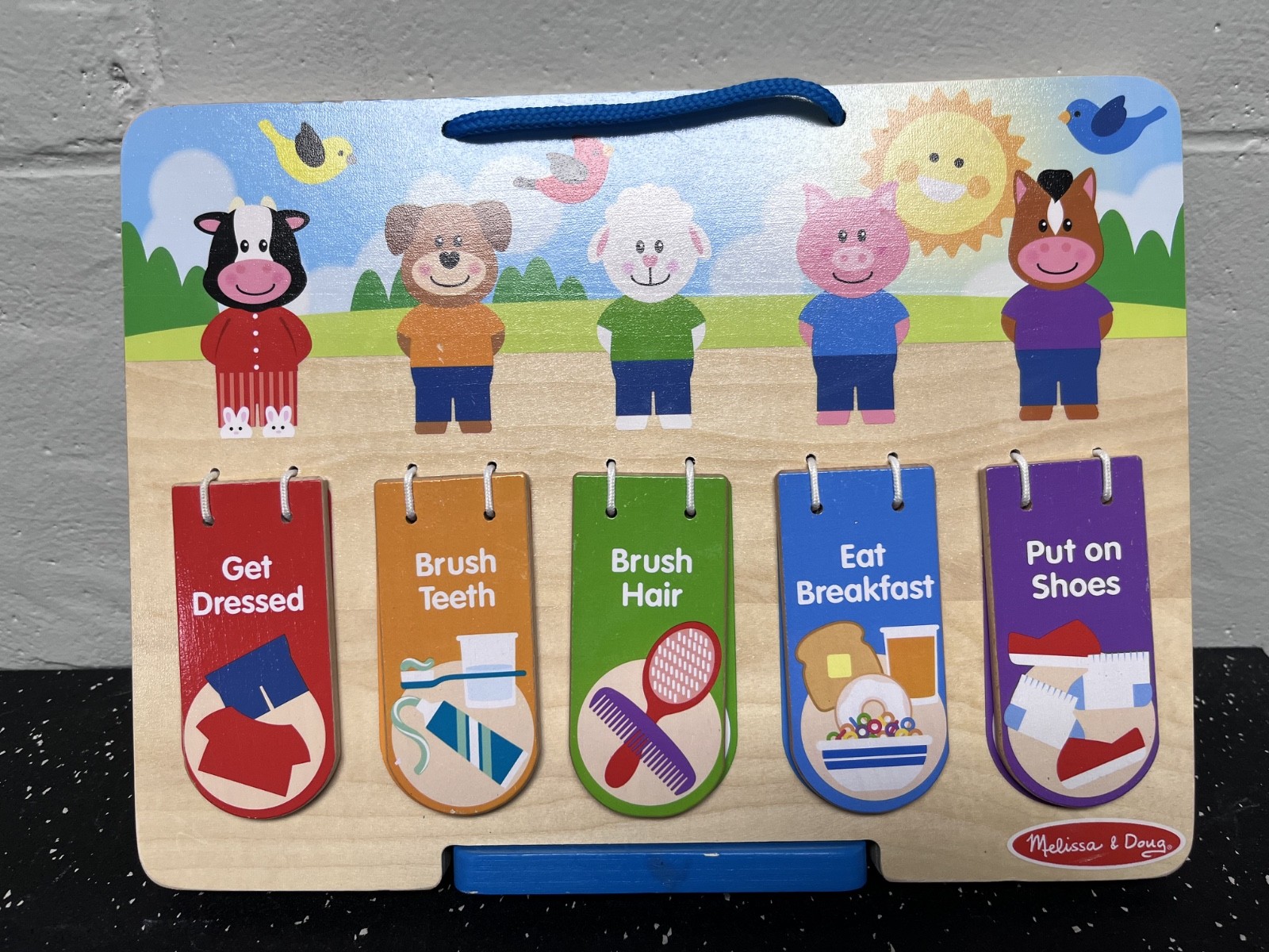 MELISSA & DOUG My Personal Daily Routines Wooden Chart Toy for Kids Ages 2 to 6
