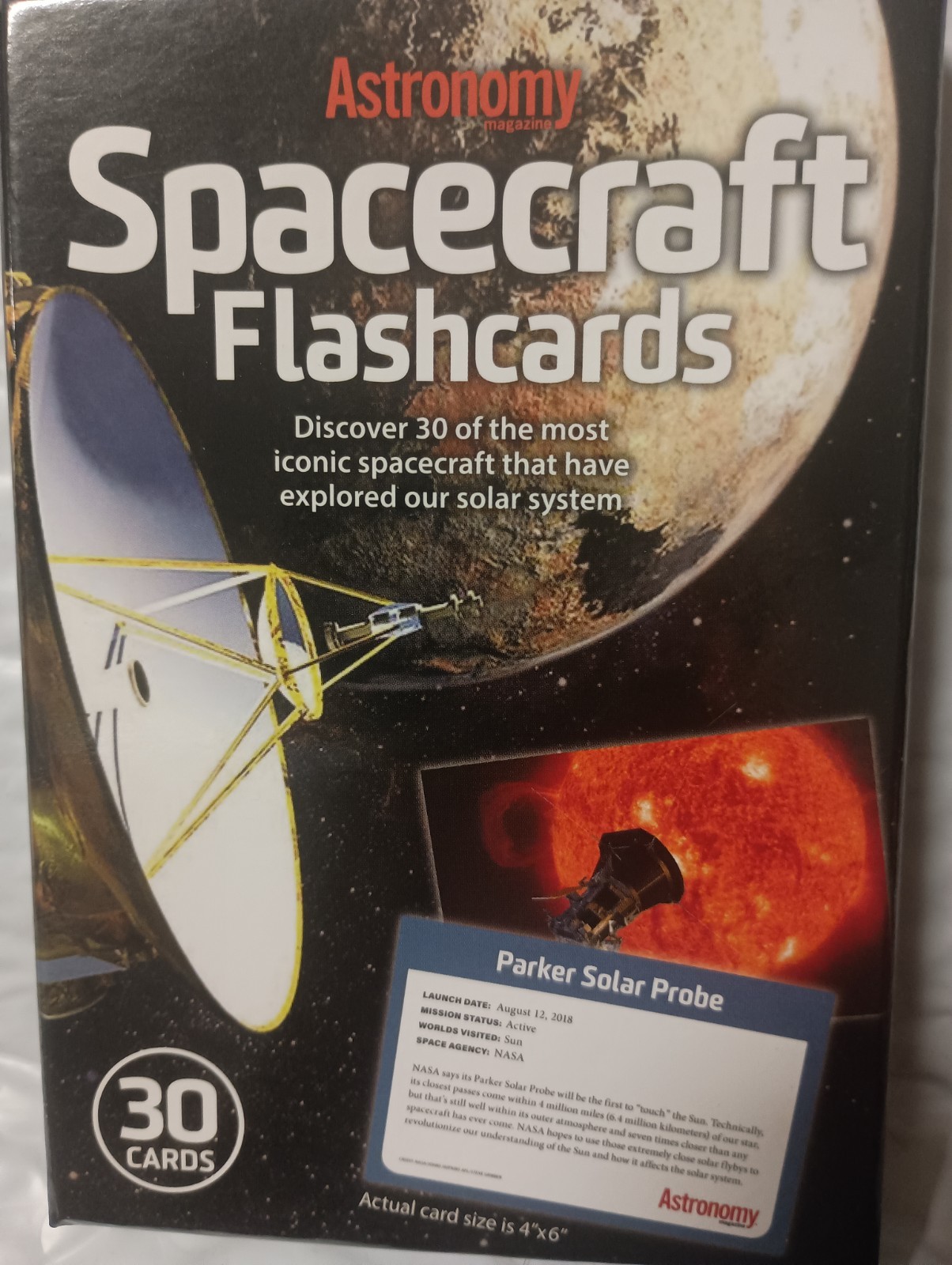 Astronomy Spacecraft Flash Cards Set, 30 Cards, Science Space Theme Z1