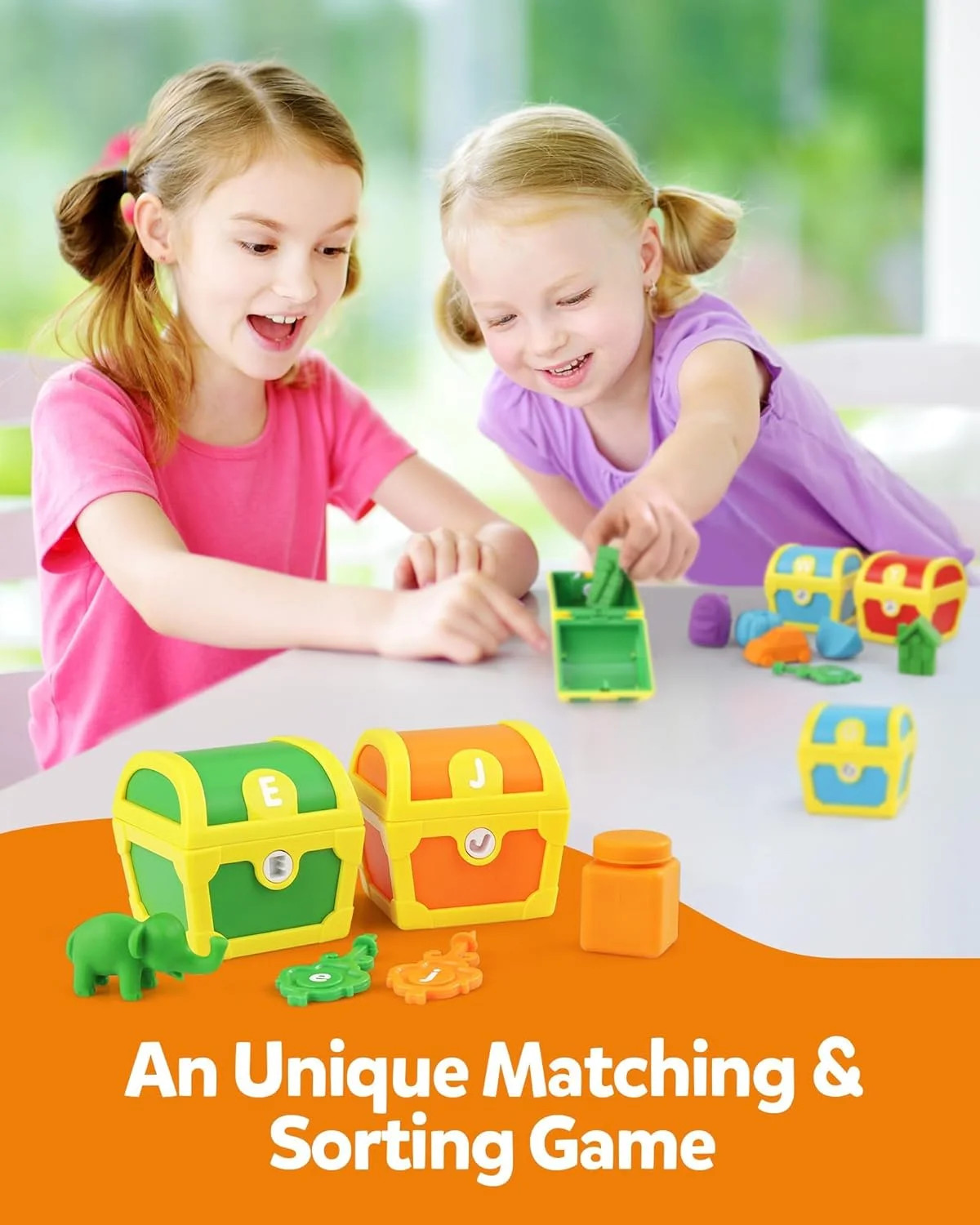 Coogam Alphabet Learning Toys for Toddlers, 26pcs Surprise Letters Treasure Lock