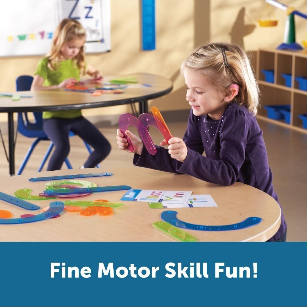 Interactive Letter Building Activity Set with 60 Pieces & Cards for Kids