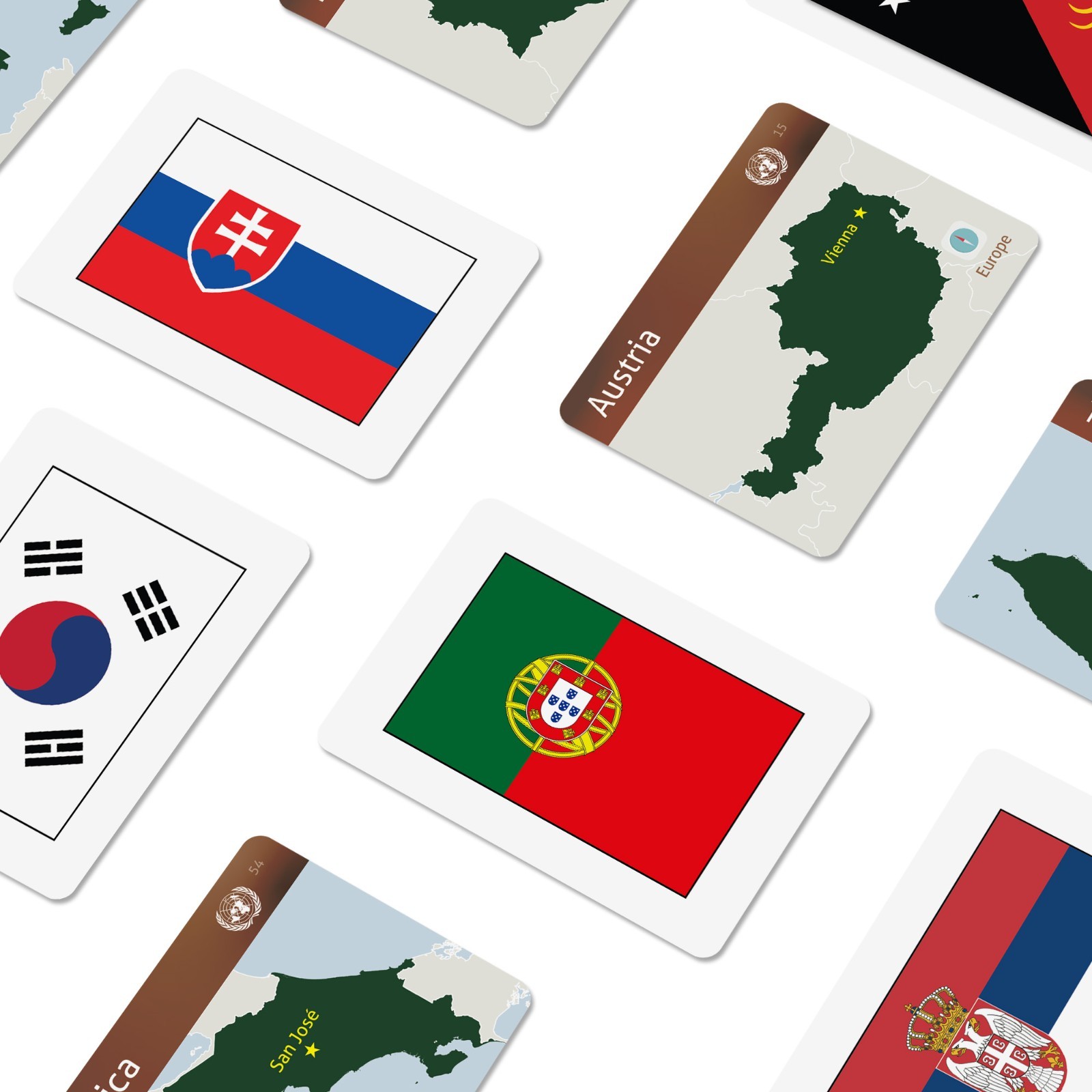 Flags of the World Educational Flashcards