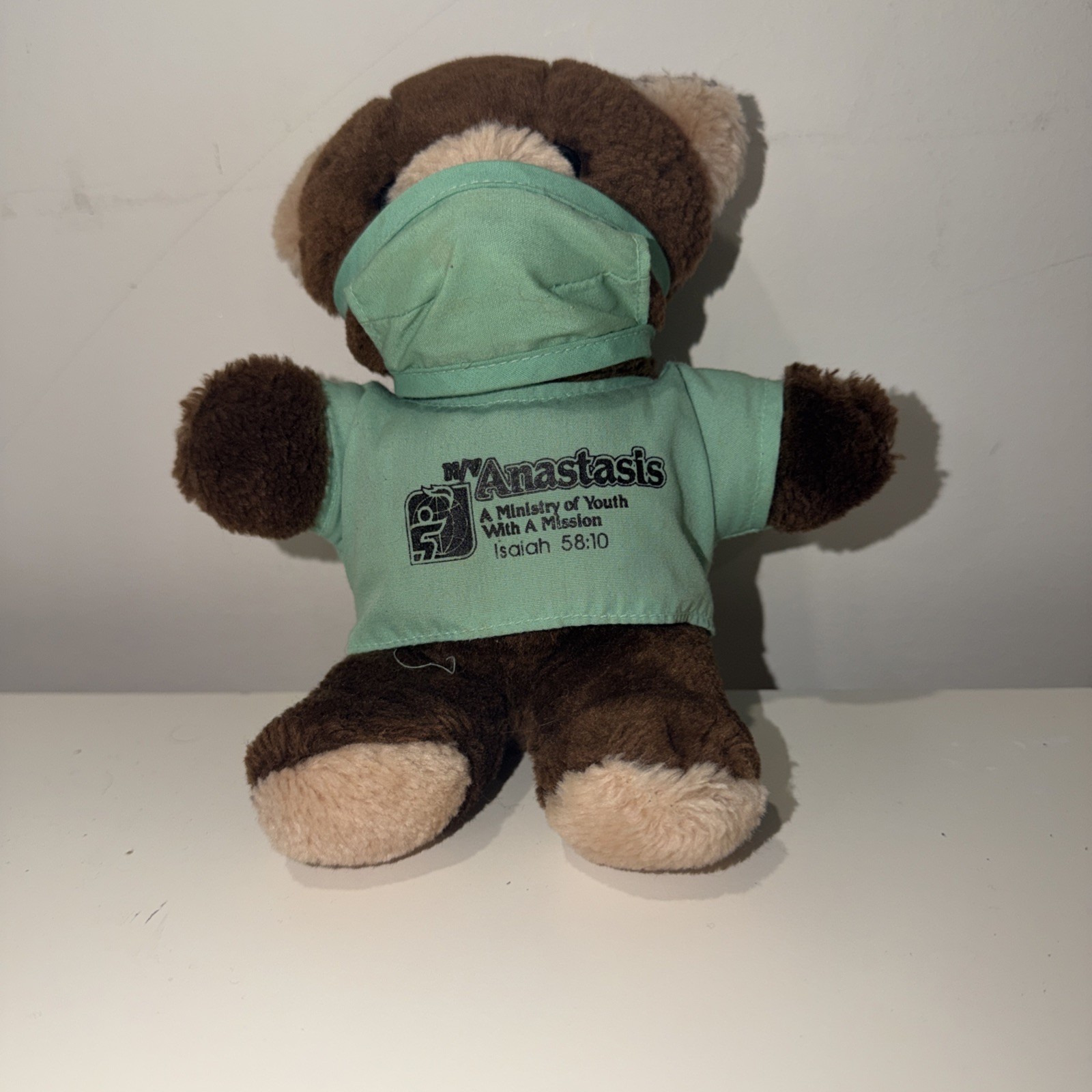 a custom-branded “Anastasis” ministry teddy plush