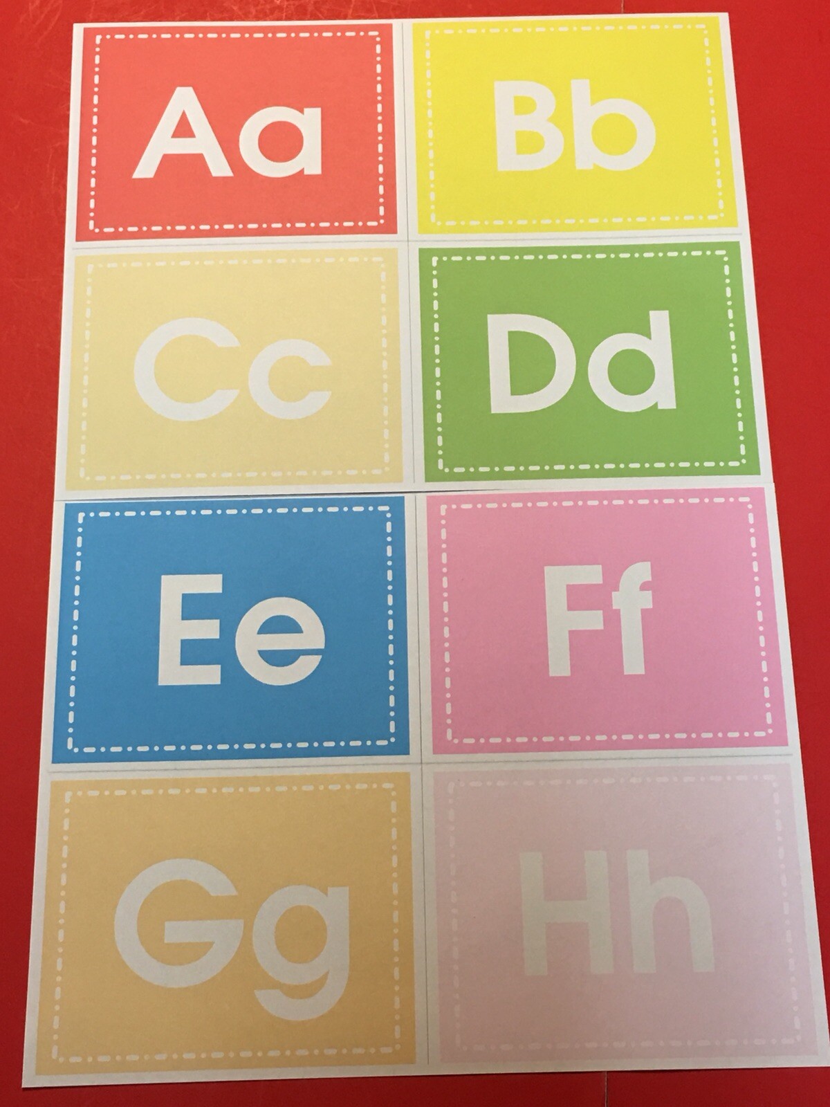 Learning Center Kit- Alphabets And Numbers 1 – 10 Laminated Cards – Large Set