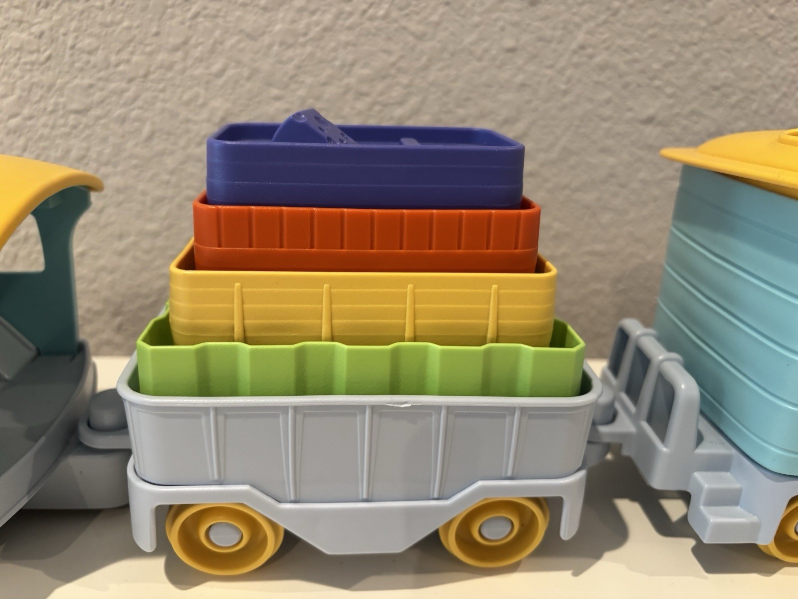 Green Toys Shape Sorter Train w/ Stacking Cargo Cars – Toddler Toy