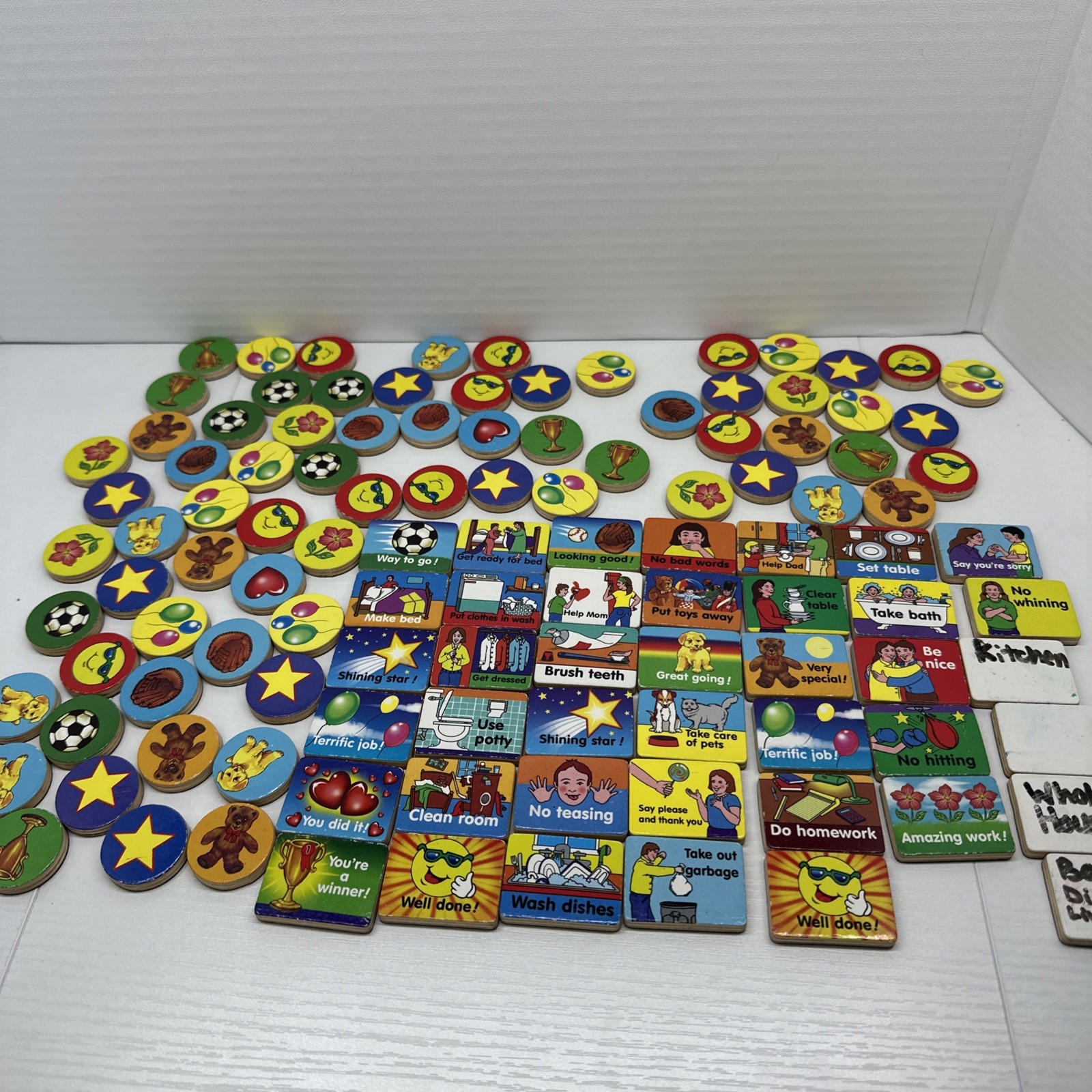 Melissa & Doug Responsibility Reward Chore Chart Magnets Replacement 110 Pieces