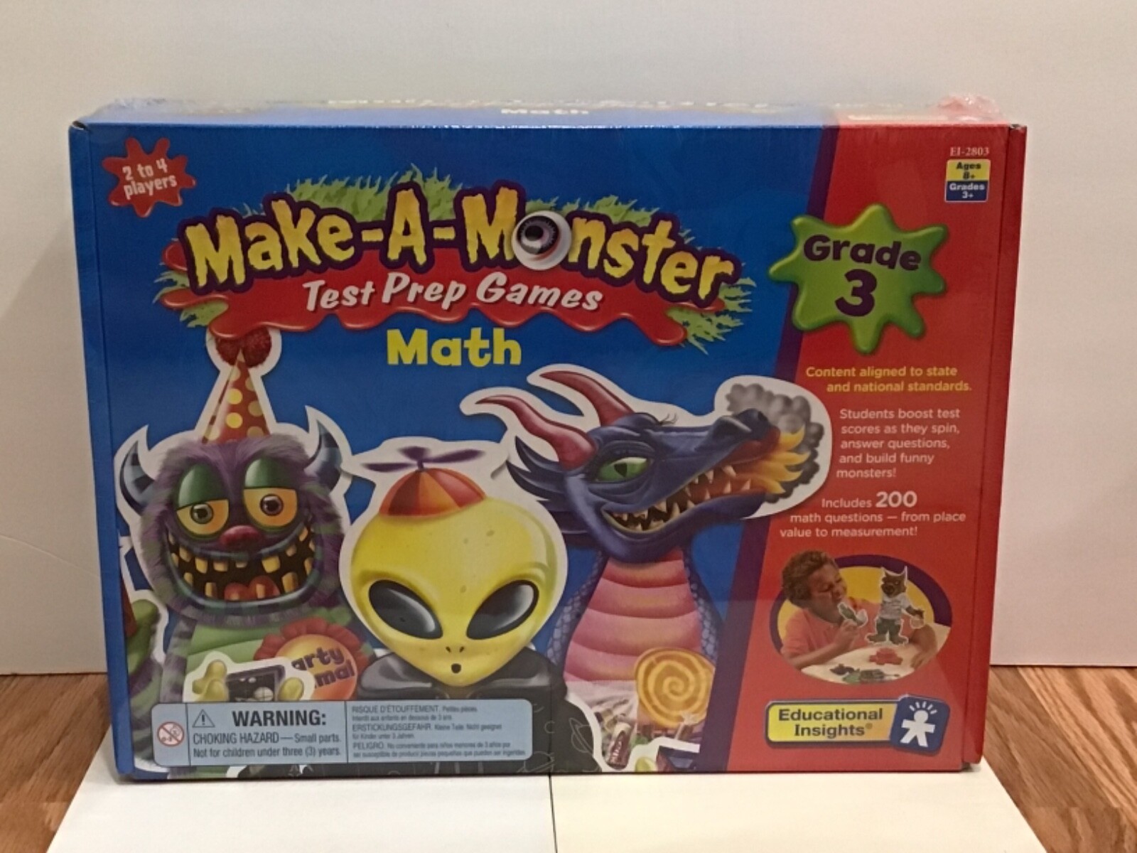 Make A Monster Test Prep Games Math 2 to 4 players Grade 3
