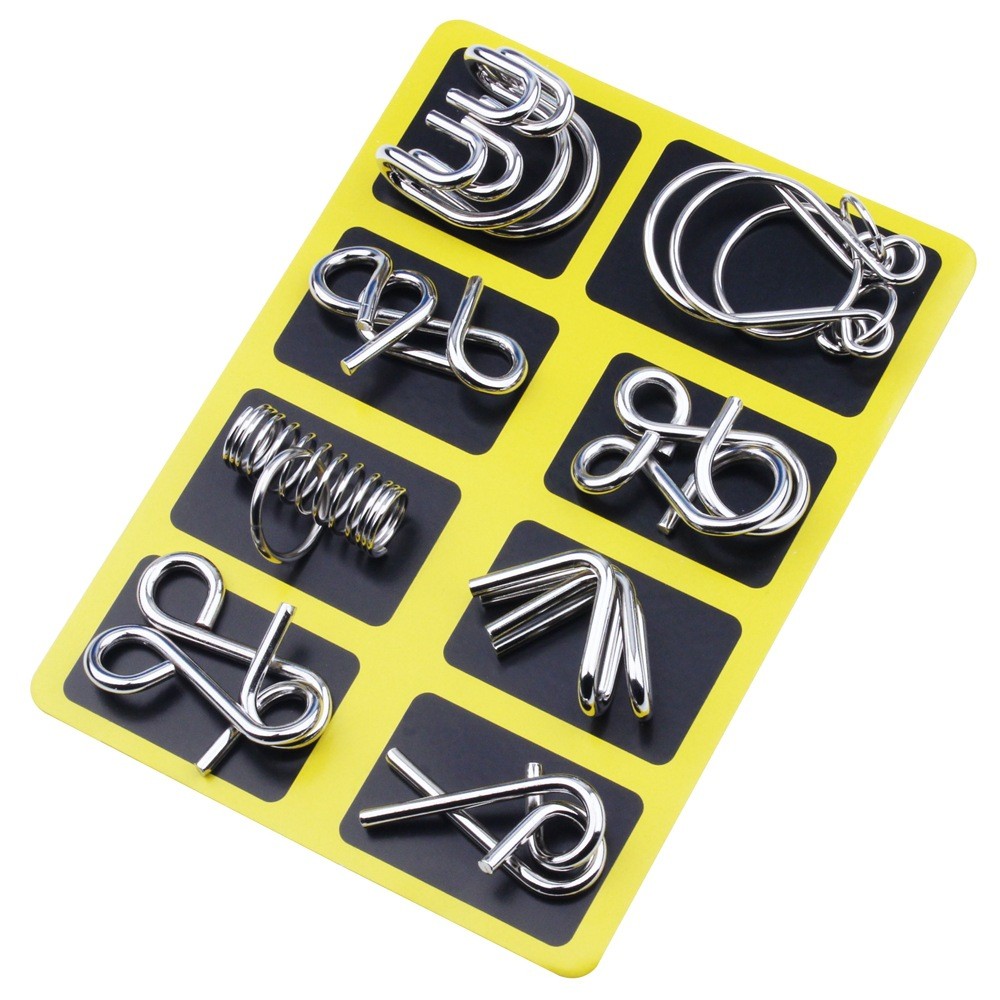 24 Pack Metal Brain Teaser Wire Puzzles Educational Montessori Toys All Ages