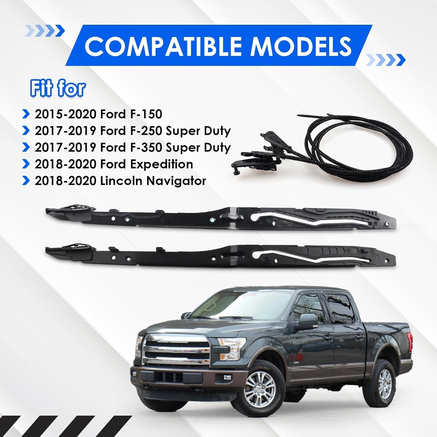 New Upgraded FL3Z16502C22 Sunroof Glass Cables & Track Assembly Repiar Kit Compa