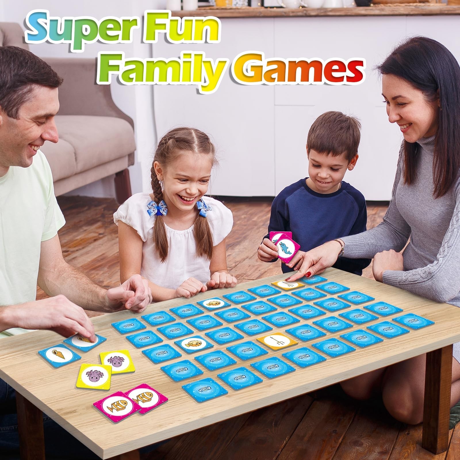 Memory Match Game – 40 Pcs Toddler Card Set for Kids Ages 3-6, Educational Flash