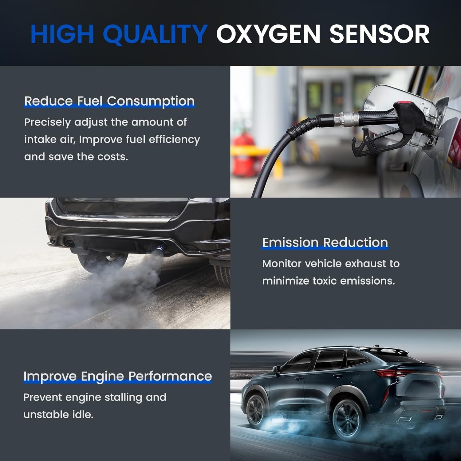 Oxygen O2 Sensor 234-5068 Upstream & 234-4575 Downstream Compatible with Ford