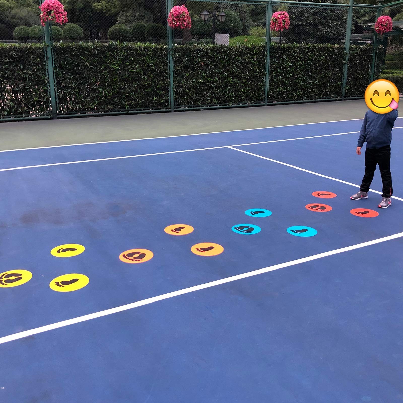 10inch Colorful Carpet Spot Flat Markers Feet Hands Twister Game for Classroo…