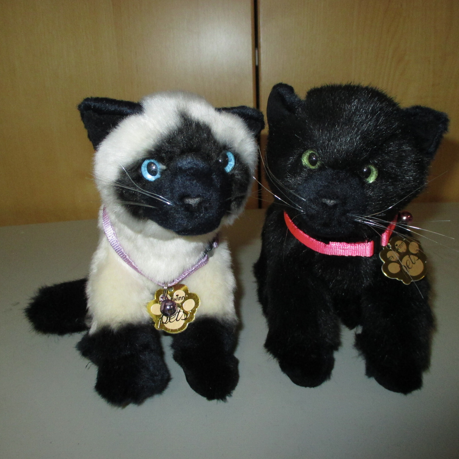 My Twinn Poseable Pets Cats – Choice of Siamese or Black Kitten Realistic 8 in