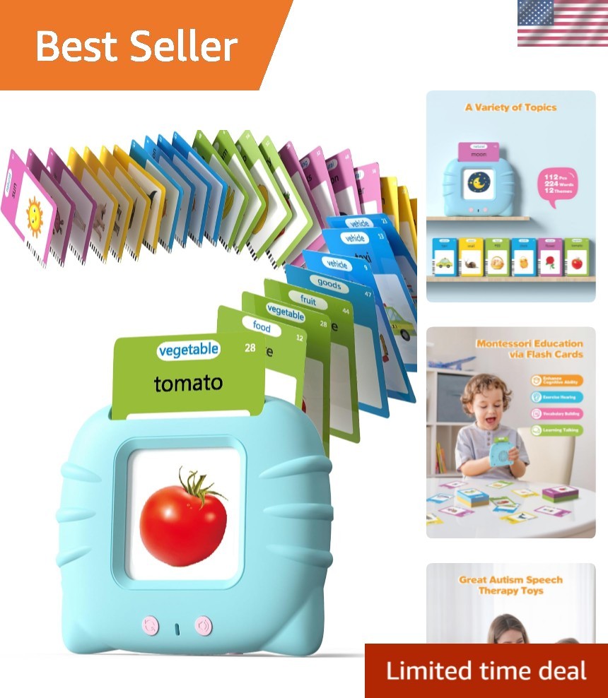 Talking Flash Cards for Toddlers – 224 Montessori Words for Language Learning