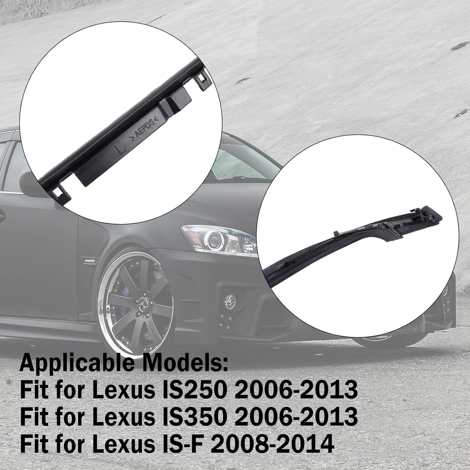 Driver and Passenger Side Windshield Moulding Kit Compatible with 2006-2013
