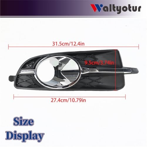 2 x Front Bumper Left + Right Bumper Fog Light Lamp Cover Trim Grille