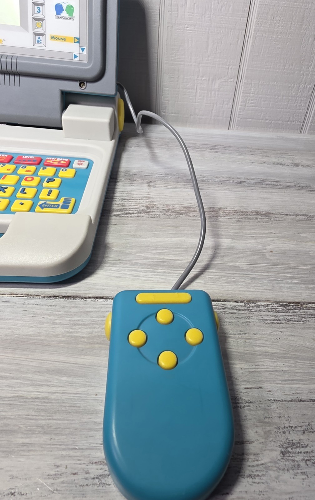 Vintage Team Concepts ComQuest Junior Kids Learning Laptop Computer Mouse Power