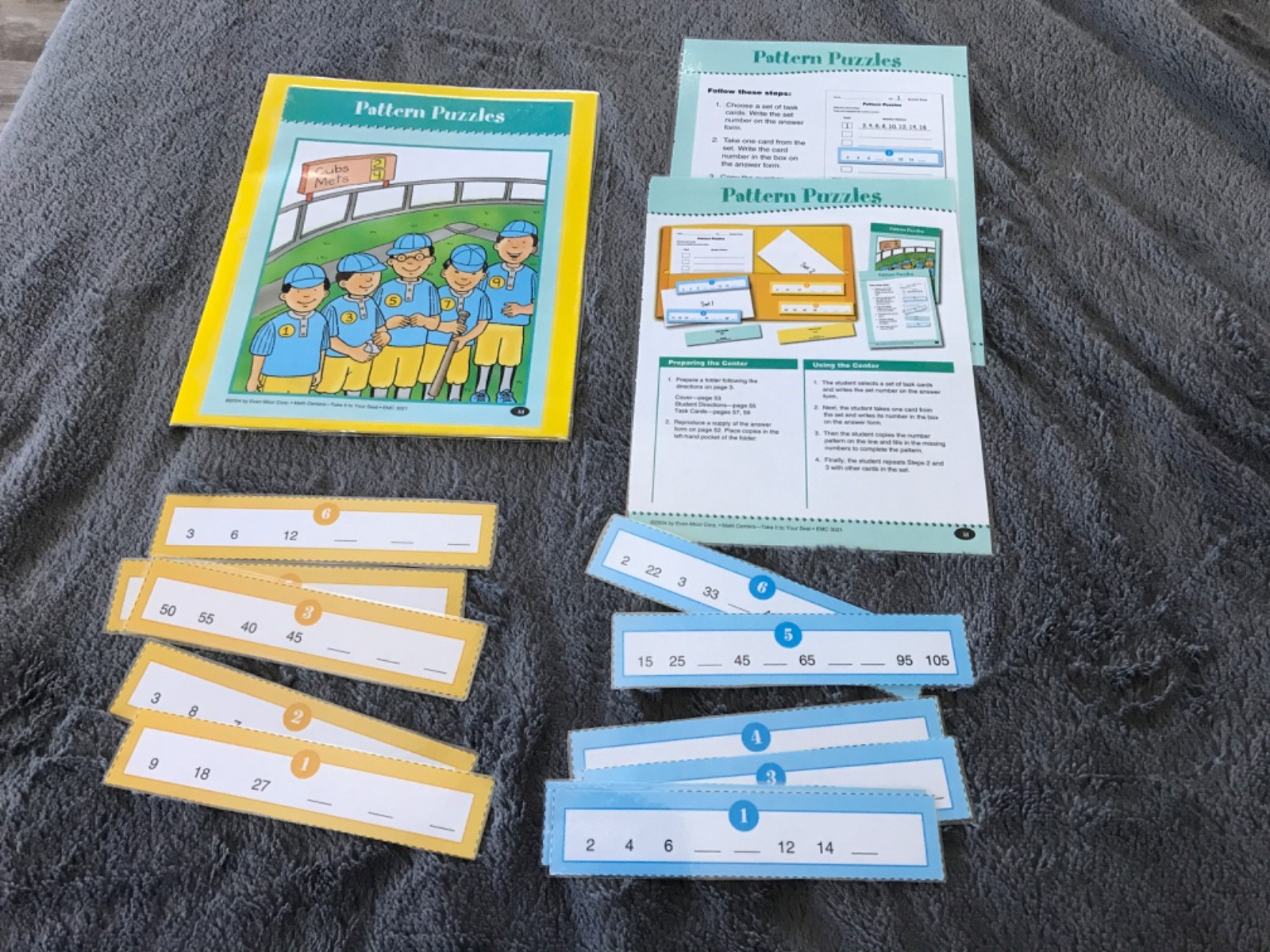 Pattern Puzzles! Counting by patterns Grade 2-3 math file folder game teacher