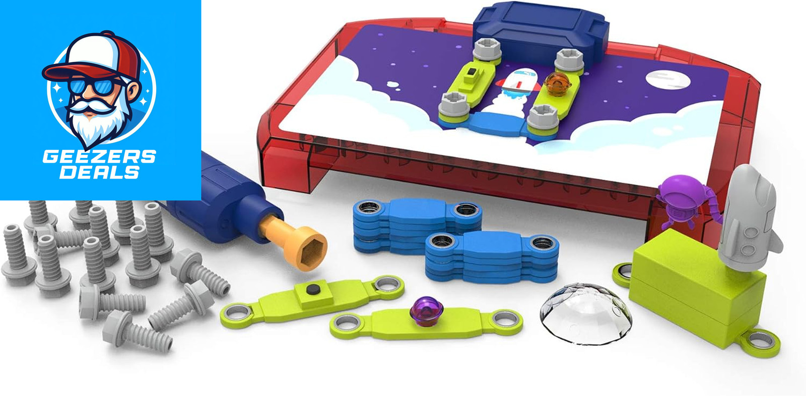 Design & Drill Space Circuits, Beginning Circuit Building Science Kit, STEM Toy,
