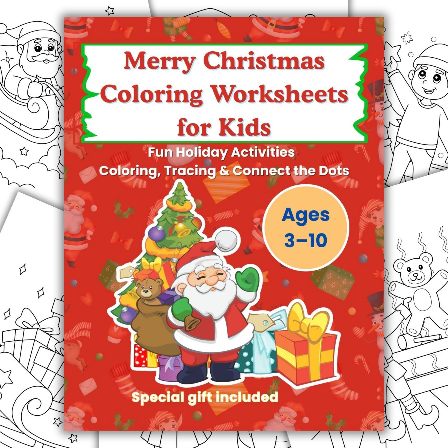 Printable Christmas Coloring Worksheets for Kids | Holiday Activity Sheets
