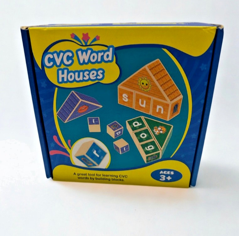 CVC Word Building Blocks Alphabet Learning Toy Phonics Reading Montessori