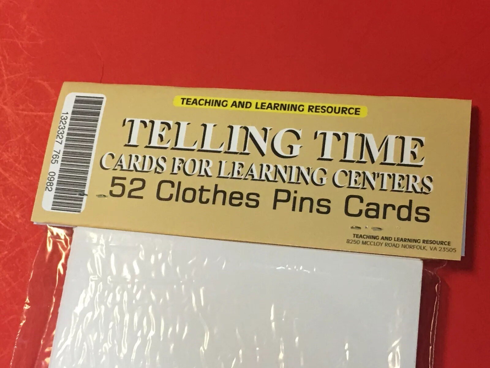 TELLING TIME – Cards for Learning Center 52 Cards- Letters Teaching Pre-k