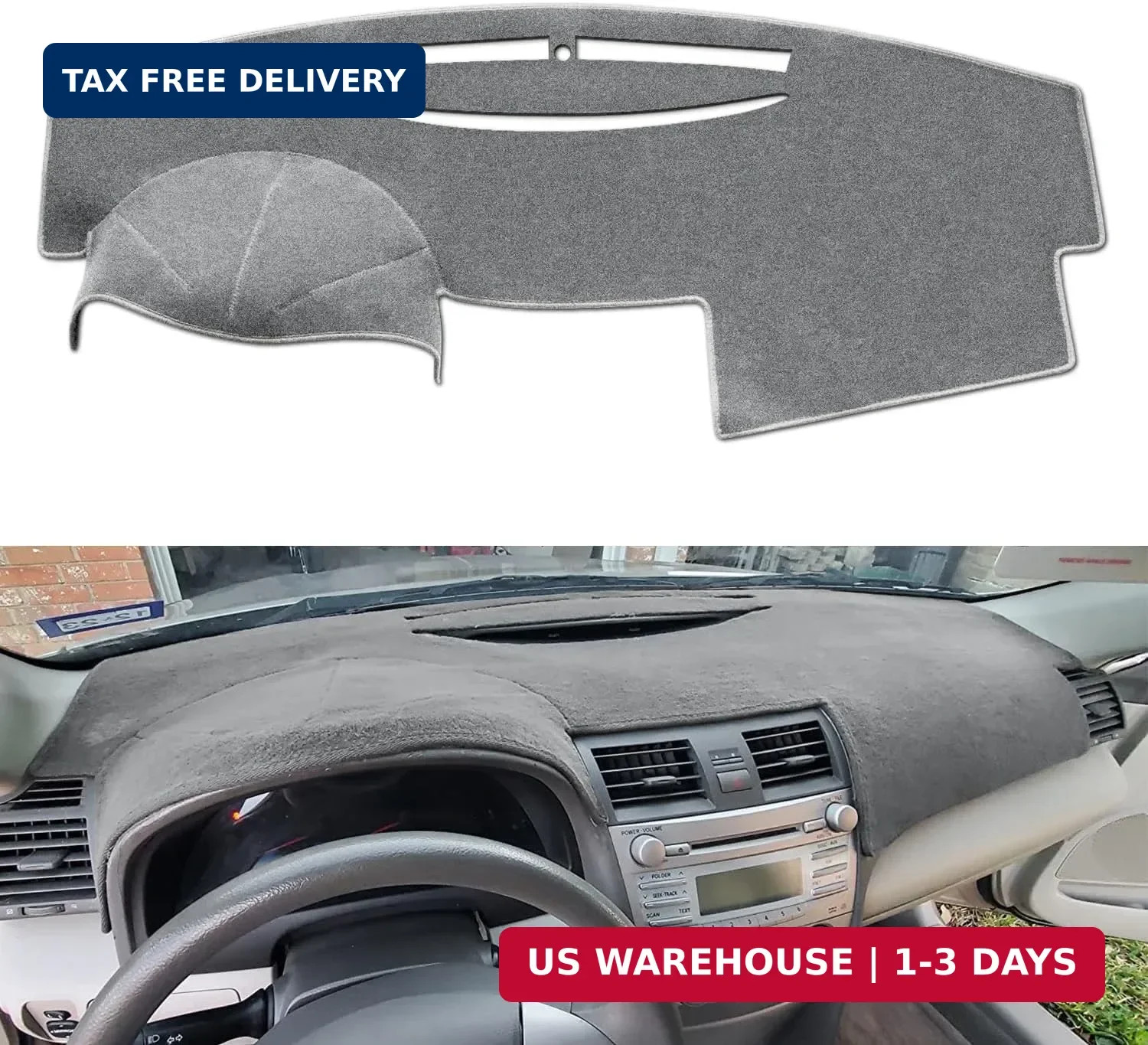 Dash Cover for Toyota Camry Accessories 2007 2008 2009 2010 2011 Custom Fit Dash