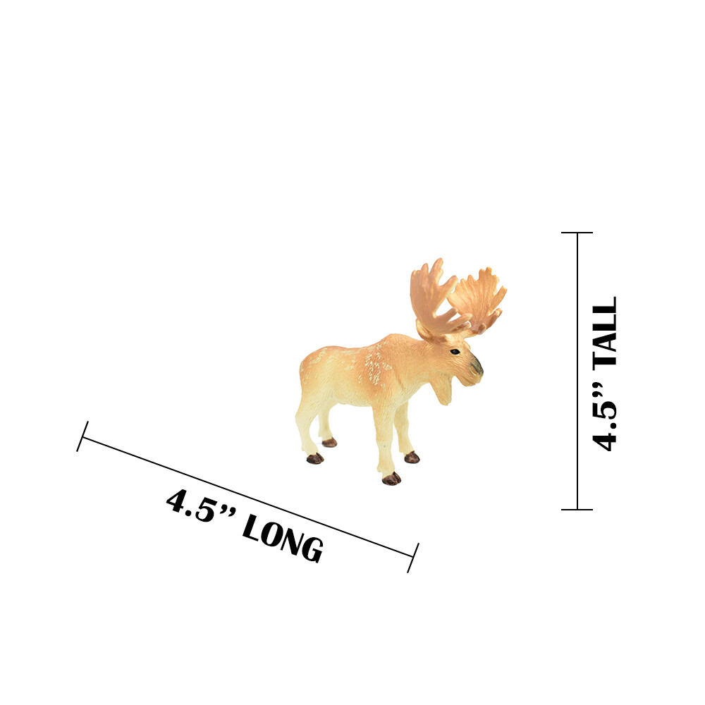 Moose Toy Model Plastic Replica Forest Animal, Kids Educational Gift 4.5″ OK09