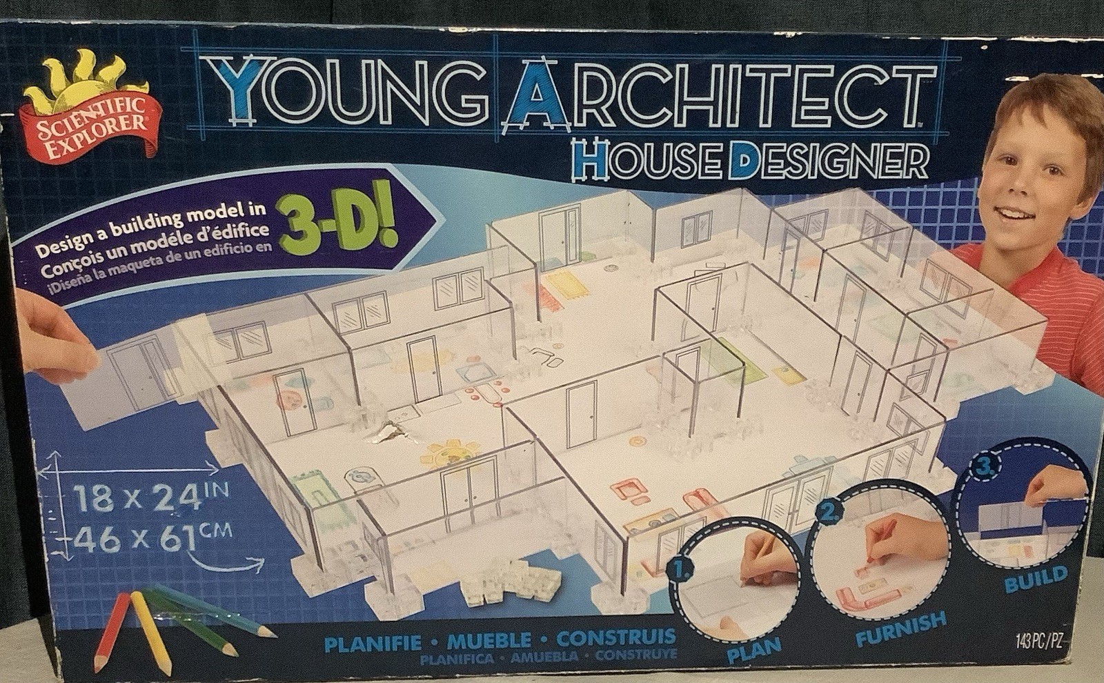 Scientific Explorer Young Architect 3-D Building Set New In Box Read!!!!