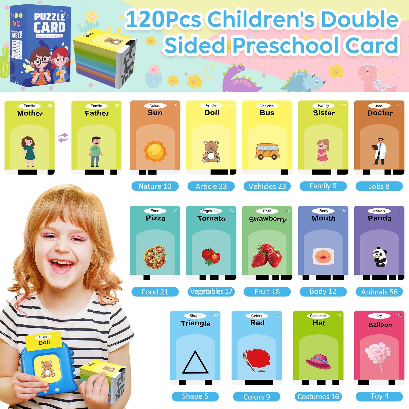 Talking Flash Cards,Kids Toddler Flash Cards with 240 Sight Words,Montessori Toy