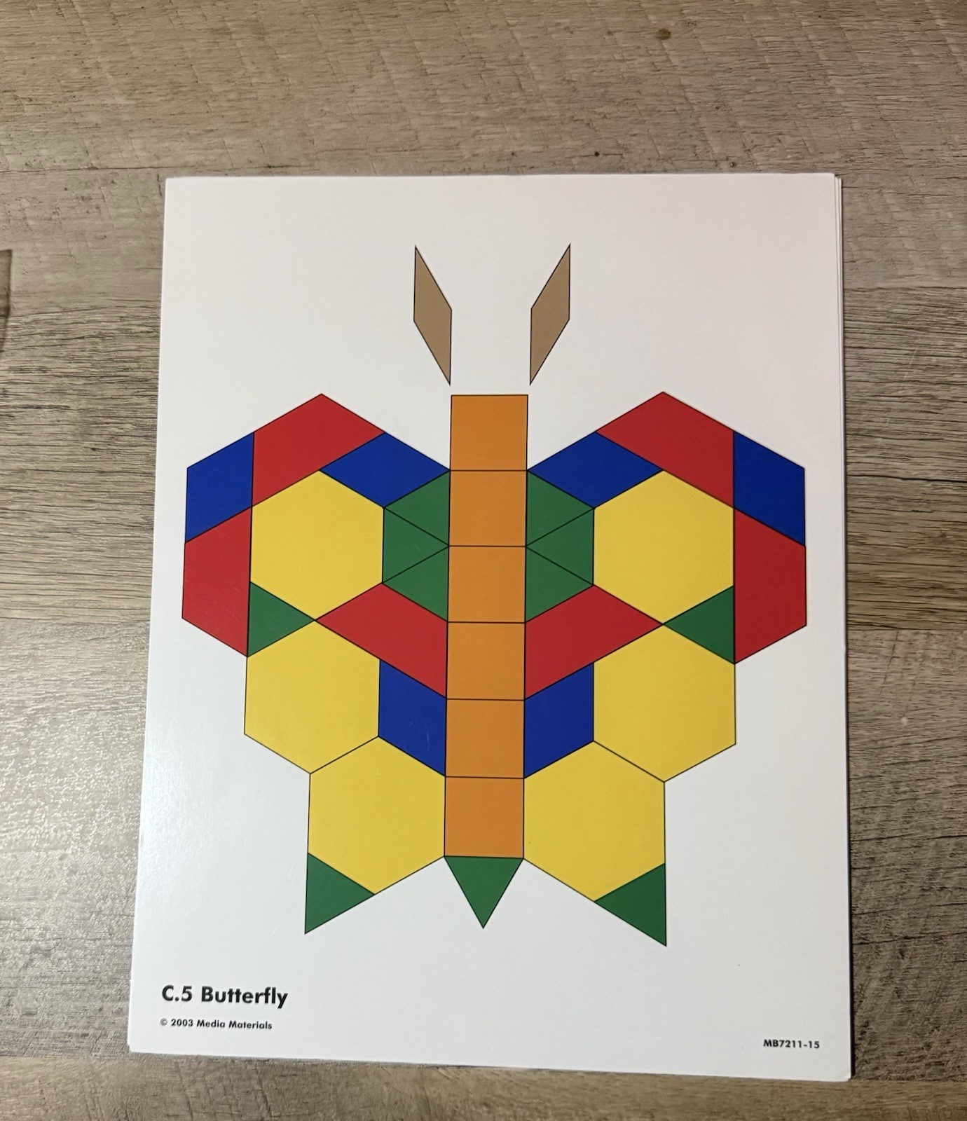 Learning Pattern Blocks, Learning Resources, 250ct, w/2 Sets Pattern Block Cards