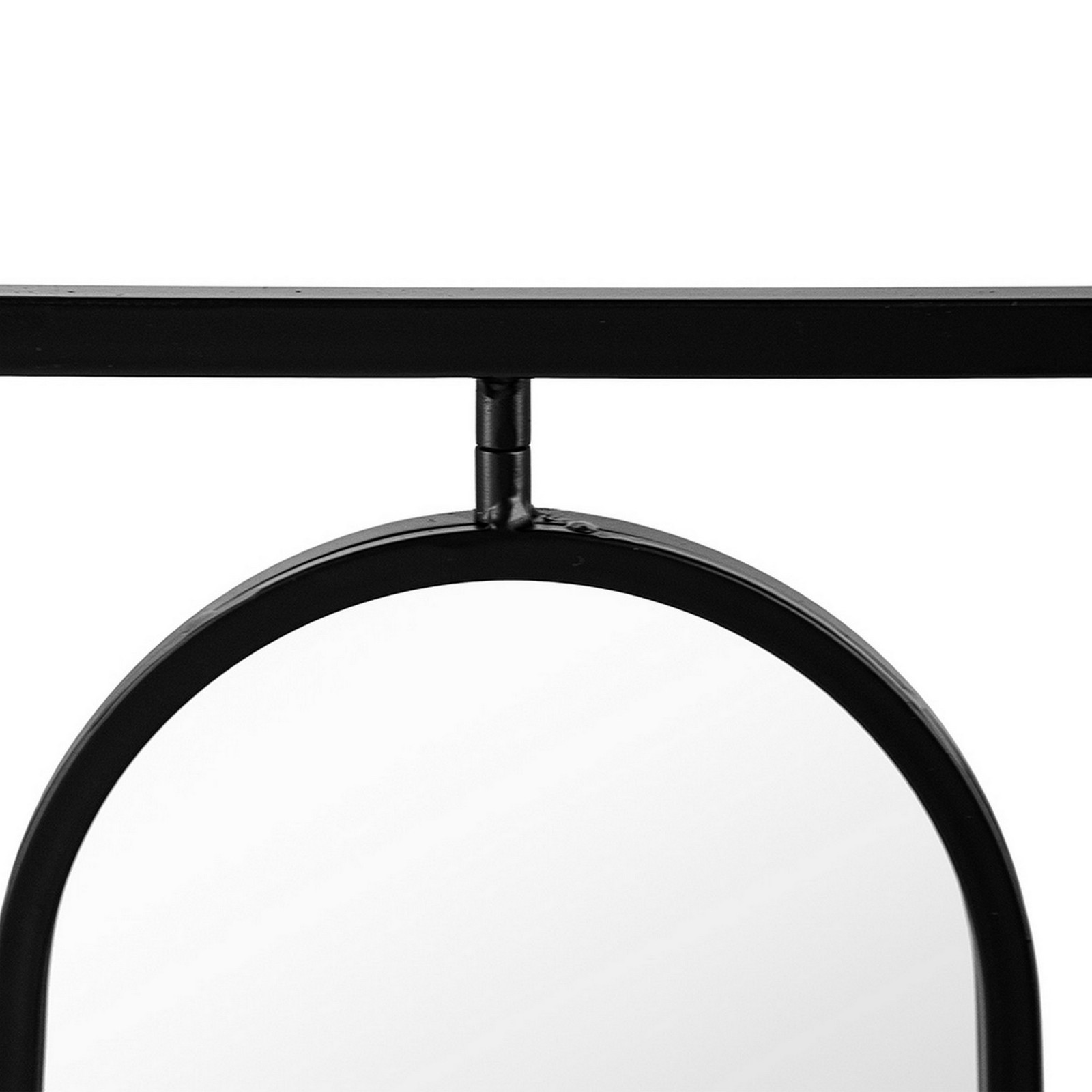Benjara 36″ Modern Wall Decor- 4 Swiveling Oblong Mirrors- Black Metal Frame