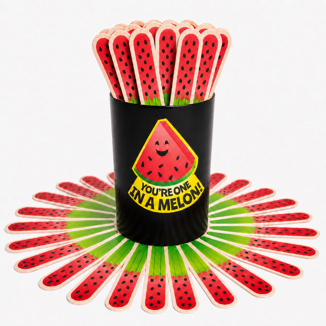 Watermelon Name Sticks 36 Pcs Classroom Teacher Wood 6 In Student Picker Set New
