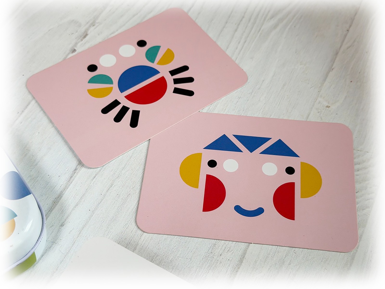 Shape Puzzle Set Wooden Color Pattern Tangram Development Toys Preschool Ed EUC