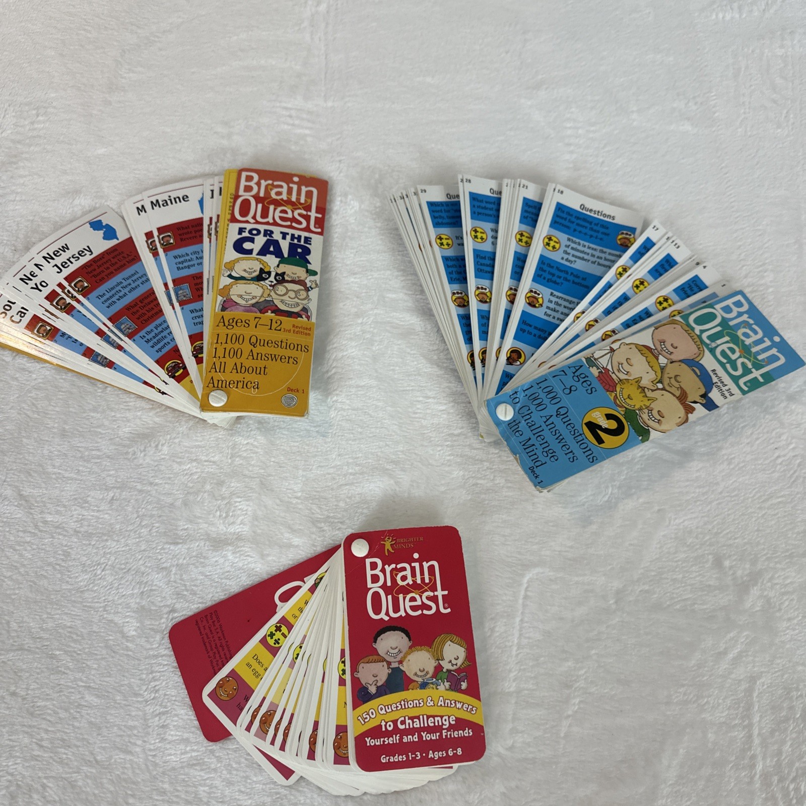 brain quest smart card lot/ 3 Decks/ Games for the car Ages 6-8, 7-8, 7-12