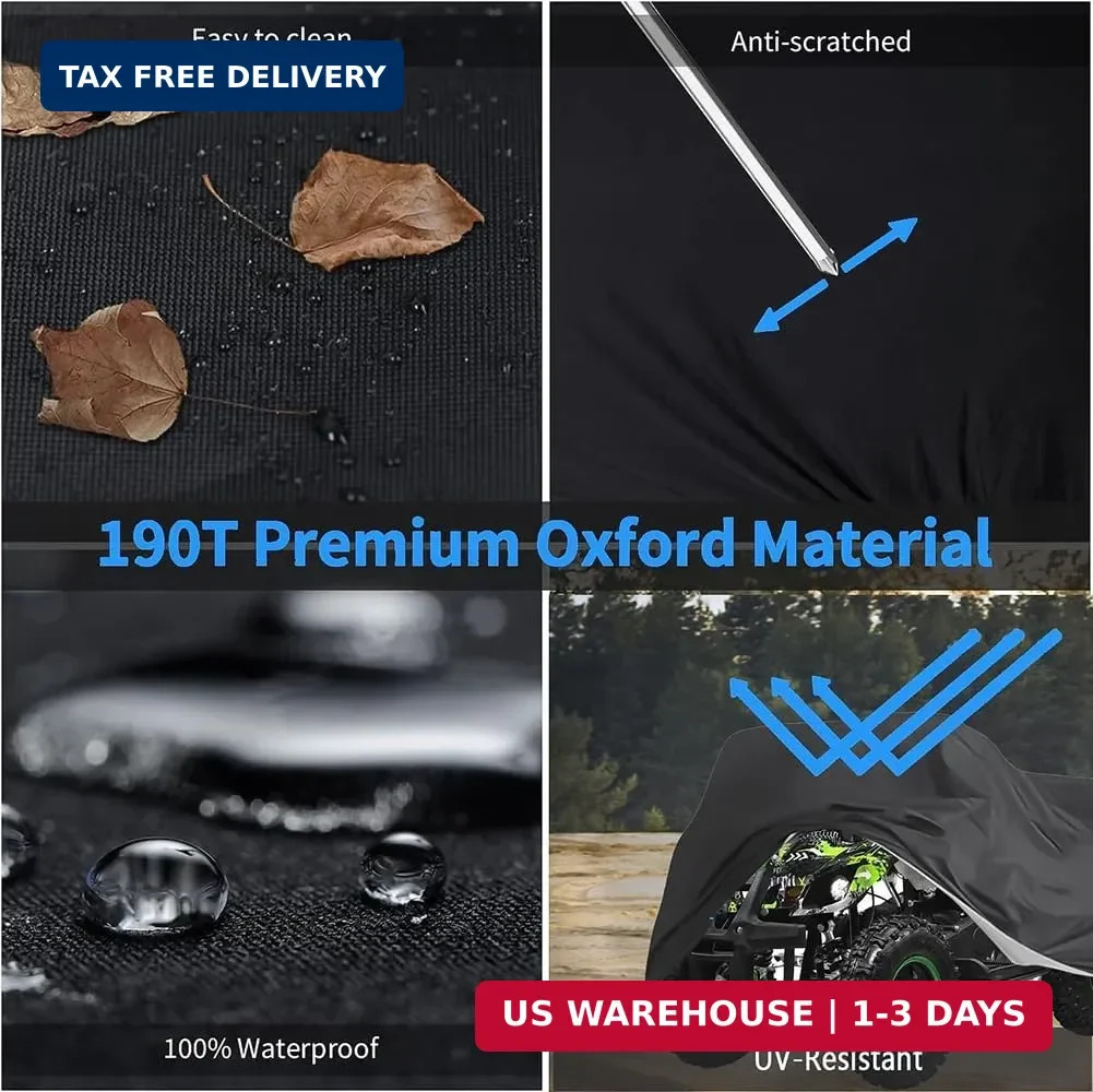 ATV Covers Waterproof 4 Wheeler Covers Quad Covers Used for Polaris Yamaha Suzuk