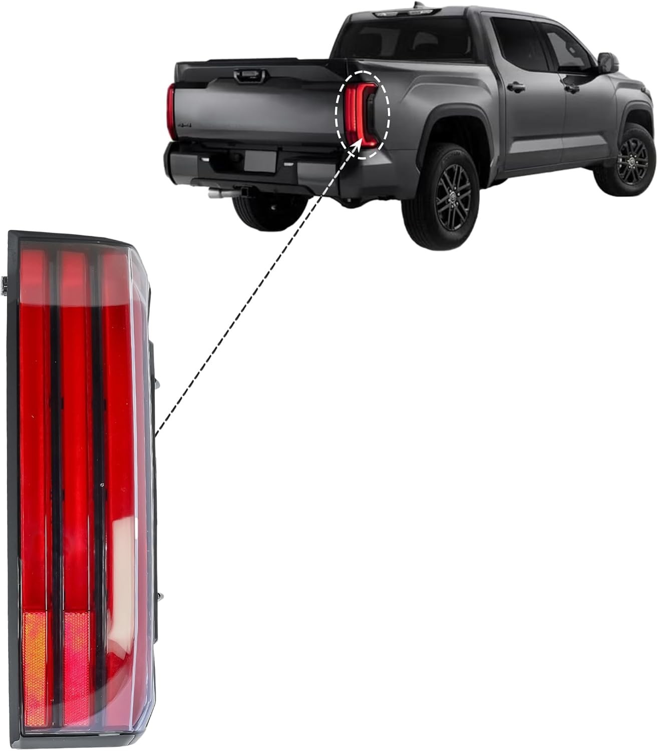 Replacement Passenger Right Side Full Led Tail Light Lamp with Sequential Turn..